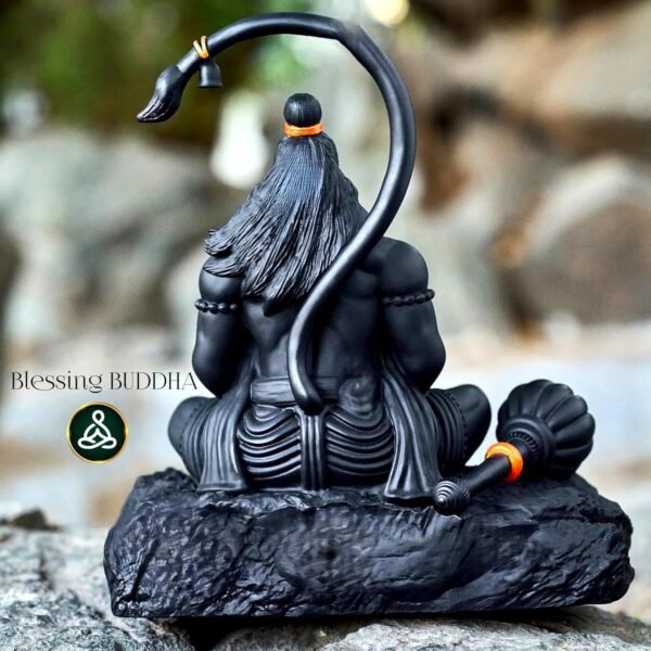 Blessing BUDDHA Lord Hanuman Idol Ram Lalla in Heart Small Bajrangbali Statue for Car Dashboard, Home, Pooja Hanuman ji Murti for puja Temple & Decoration