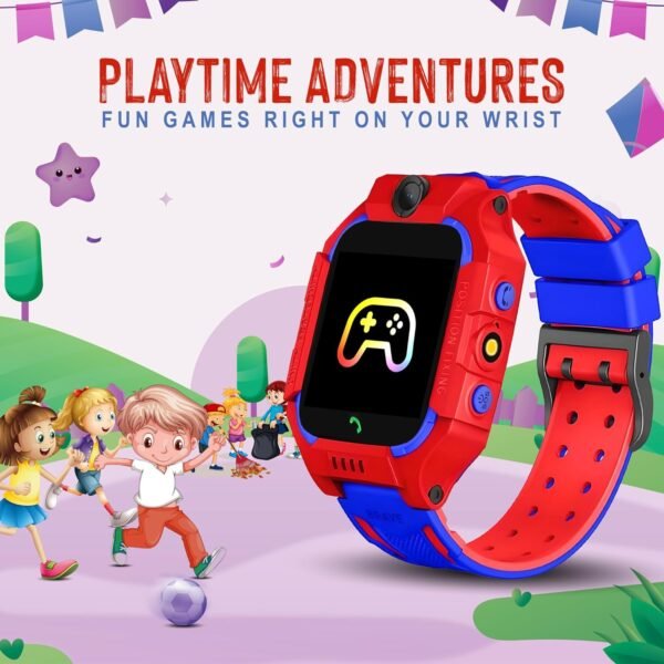 PunnkFunnk Kids Calling Smart Watch for Boys & Girls | 2-Way Voice Calling & Message | Sim Card | Selfie Camera | Parent Control App | Voice Chat | Long Battery Life | LBS Location Tracking (Red)
