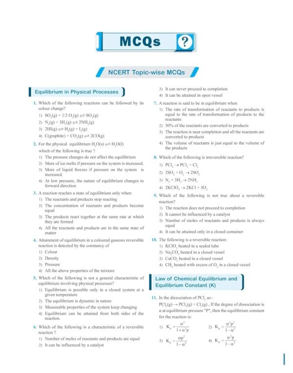 PW Objective NCERT Punch Chemistry Competitive Exams (NEET and CUET) | Includes A&R and Statement Type Questions Edition 2024-2025