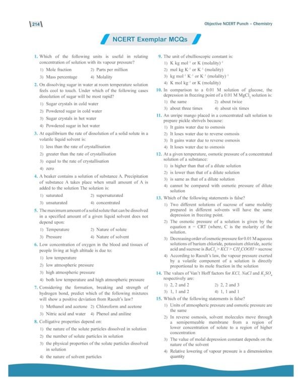 PW Objective NCERT Punch Chemistry Competitive Exams (NEET and CUET) | Includes A&R and Statement Type Questions Edition 2024-2025