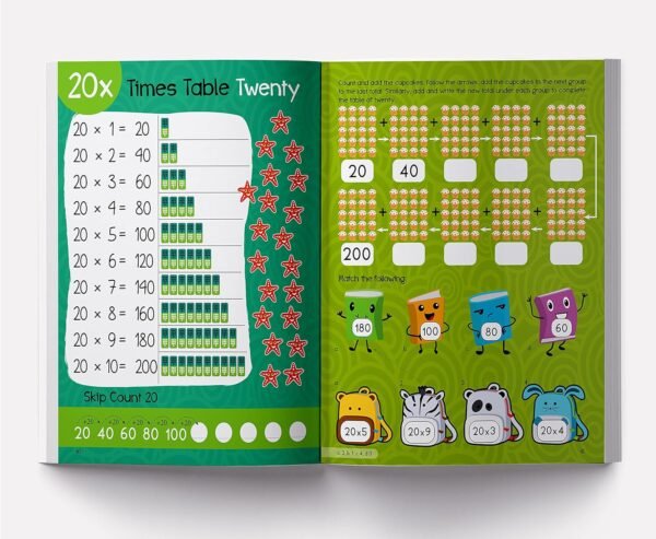 My First Times Tables Activity Book : Multiplication Tables From 1 - 20 with Fun and Easy Math Activities for Children