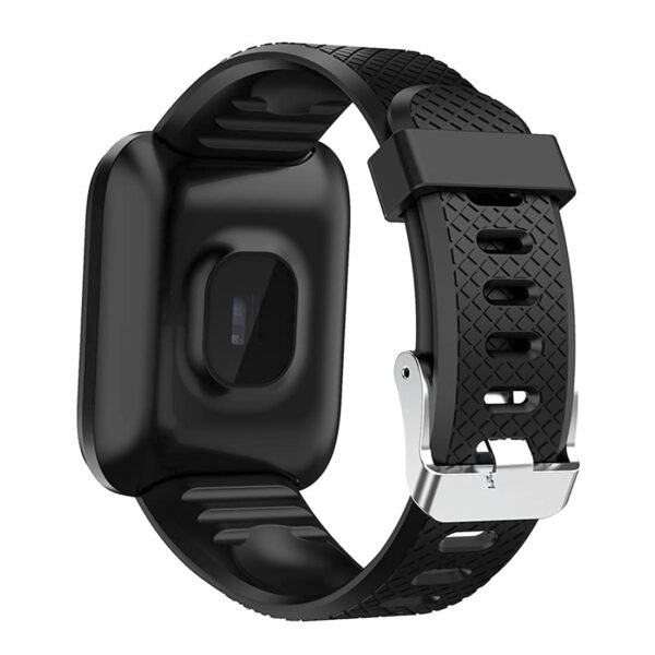 Smart Watch for Kids, Women, Girls, Boys, Men ID116 Smart Fitness Band Tracker with Heart Rate Monitor, Digital Touch Screen Water Resistant - Black