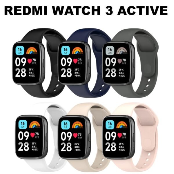 YODI Soft Silicone Classic Strap Bands for Redmi Watch 3 Active Smart Watch Only, Comfort and Flexible Straps for Men Women and Boys & Girl (BLUE-GREY)