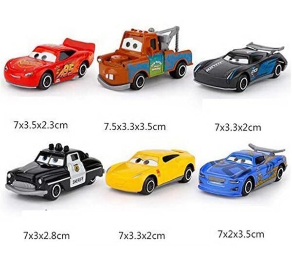 Sky Tech® Mini Metal Die Cast Car Set of-6 Toy Vehicle Play Set Free Wheel High Speed Unbreakable Car for Kids, Small Racing Car for Exciting Playtime Adventures, Movie Vehicles Car for Kids