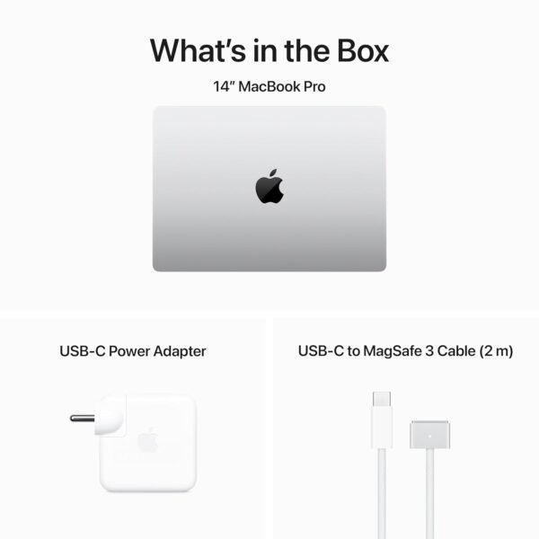 Apple 2023 MacBook Pro (14-inch, M3 chip with 8‑core CPU and 10‑core GPU, 16GB Unified Memory, 1TB) - Silver