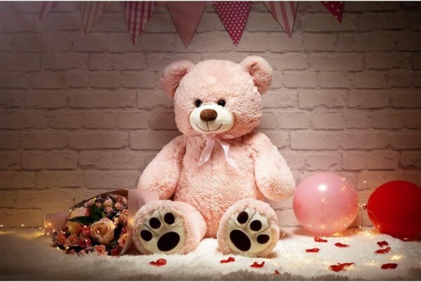 HUG 'n' FEEL SOFT TOYS Teddy Bear 4 feet, Soft Toy, Teddy Bear 4 feet for Girls, Soft Toys for Kids, Birthday Gift for Girls,Wife,Girlfriend,HusbandPlush & Stuffed Toys (Pink, 4 feet)