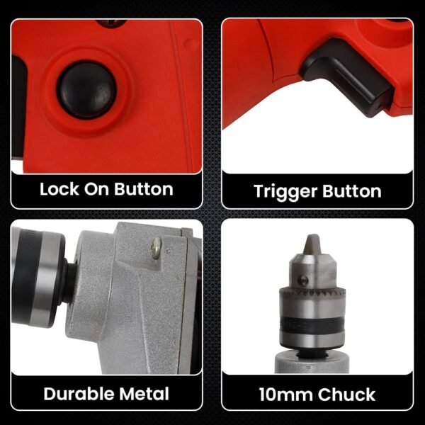 Cheston 10mm Powerful Drill Machine for Wall, Metal, Wood Drilling…