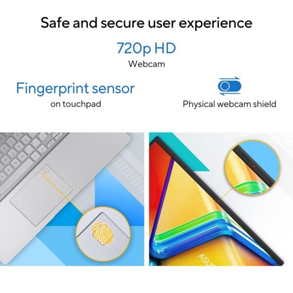 ASUS Vivobook 15 (2023), Intel Core i5-1335U 13th Gen, 15.6" (39.62 cms) FHD, Thin and Light Laptop (8GB RAM /512GB SSD/Intel Iris Xᵉ/Windows 11/Office 2021/Fingerprint/Silver/1.7 kg), X1504VA-NJ524WS