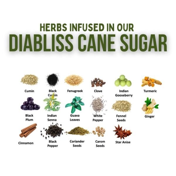 Diabliss Diabetic Friendly Herbal Cane Sugar - Free from Chemicals Artificial Sweetener Natural Health and Wellness - Low Glycemic Index (GI) - 10Kg Institutional Bulk Pack