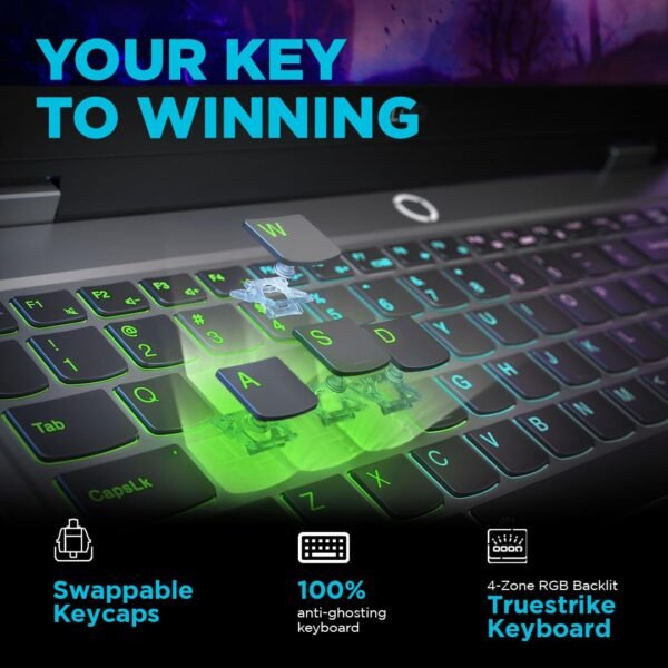 Lenovo LOQ Intel Core i5-13450HX 15.6" (39.6cm) 144Hz 300Nits FHD Gaming Laptop (16GB/512GB SSD/Win 11/NVIDIA RTX 3050 6GB Graphics/100% sRGB/Office 21/3 Month Game Pass/Grey/2.4Kg), 83DV00BHIN