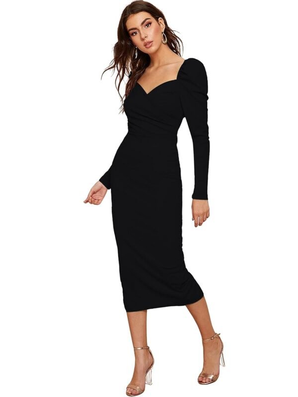 rosery paris Women one Piece Casual Formal Cocktail Black Dress for Women