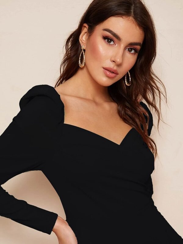 rosery paris Women one Piece Casual Formal Cocktail Black Dress for Women