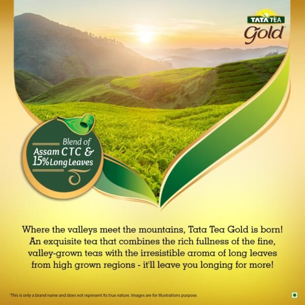 Tata Tea Gold | Assam teas with Gently Rolled Aromatic Long Leaves | Rich & Aromatic Chai | Black Tea | 500gram|Loose Leaves