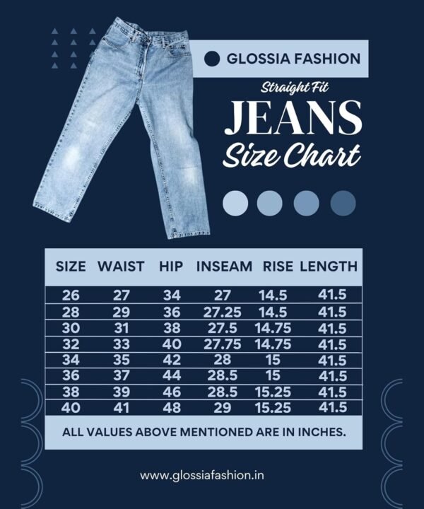 Glossia Fashion High Waist Straight Fit Jeans for Women Cotton Lycra Stretchable Wide Leg Denim (WJ21-1205-$)