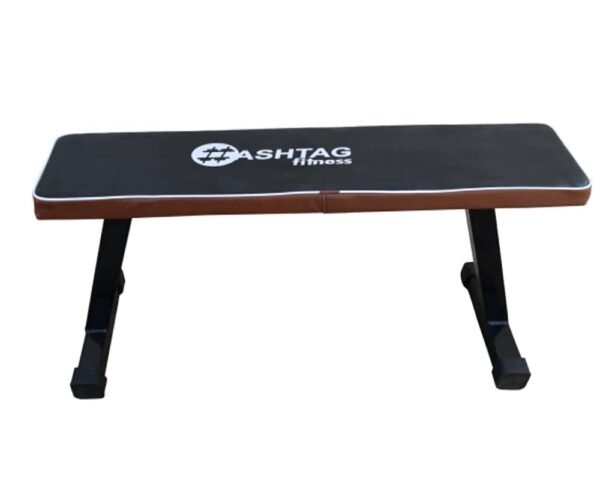 HASHTAG FITNESS Flat Bench Made up of 2 x 2 m/s Pipe, Home Gym Standard Size Benches