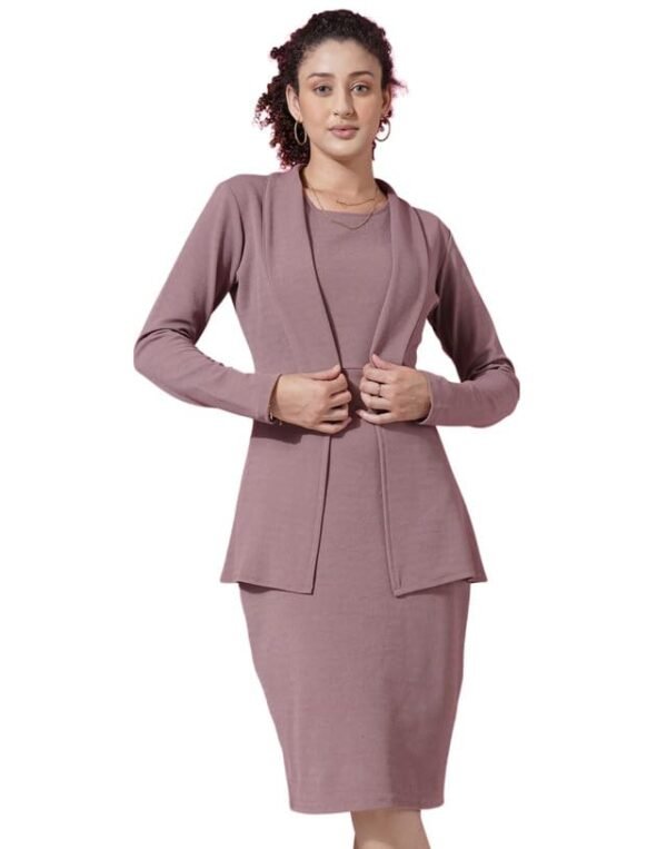 SIRIL Western Dress | Lycra Dress with Blazer for Women | Two Piece Dress for Women