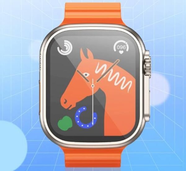 Ducncon T800 Ultra Smart Watch 1.99" Series 8 with Wireless Charging Smartwatch, Compatible for Apple & Android -Bluetooth Call, Fitness Tracker, Voice Assistance (Orange)