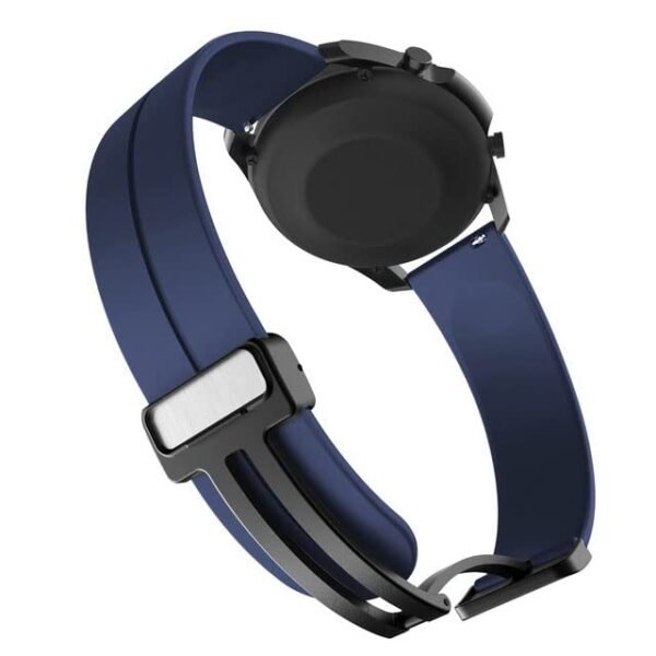 AONES Silicone Belt Watch Strap Magnetic Folding Buckle Compatible for Boat Wave Astra 3 Smartwatch Band