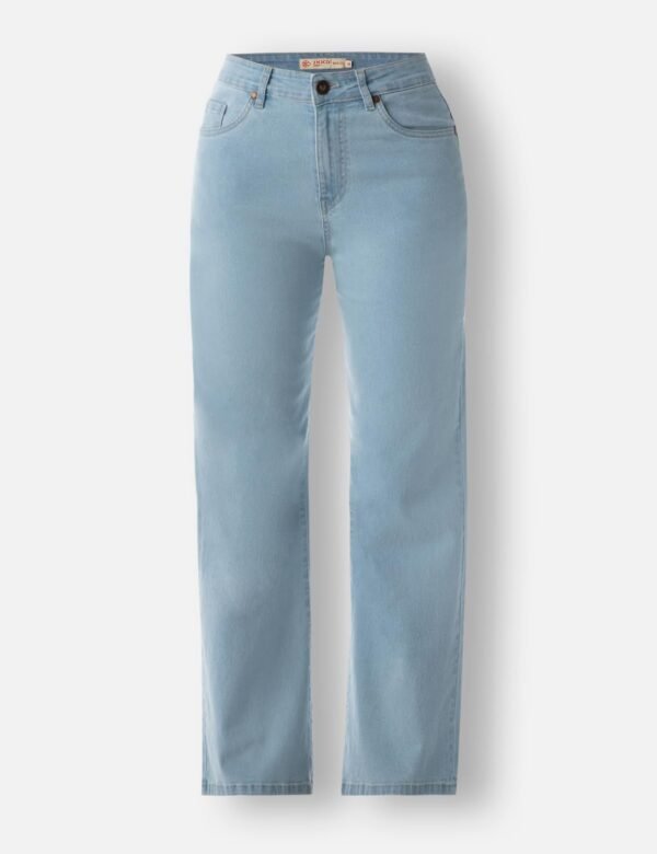 INKD Women's Wide Leg Jeans - High-Rise | Enzyme Wash and Classic 5 Pocket Styling