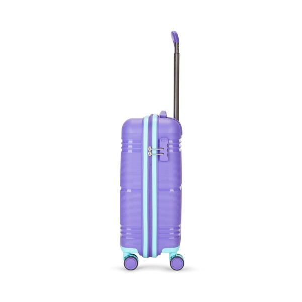 Skybags Paratrip Cabin Hard Luggage (55 cm) | Polypropylene Luggage Trolley with 8 Spinner Wheels| Purple Oppulence | Unisex