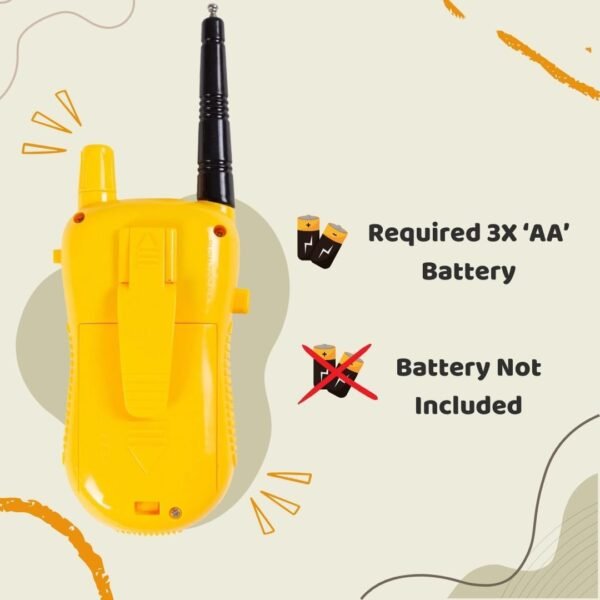 mQFIT Walkie Talkie Toys for Kids 2 Way Radio Toy for 3-12 Year Old Boys Girls, Up to 20 Meter Outdoor Range Yellow