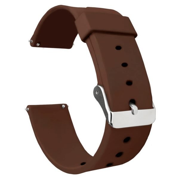 ACM Watch Strap Silicone Belt 22mm Compatible with Fossil Gen 5 Garrett Hr Smartwatch Casual Classic Band Brown