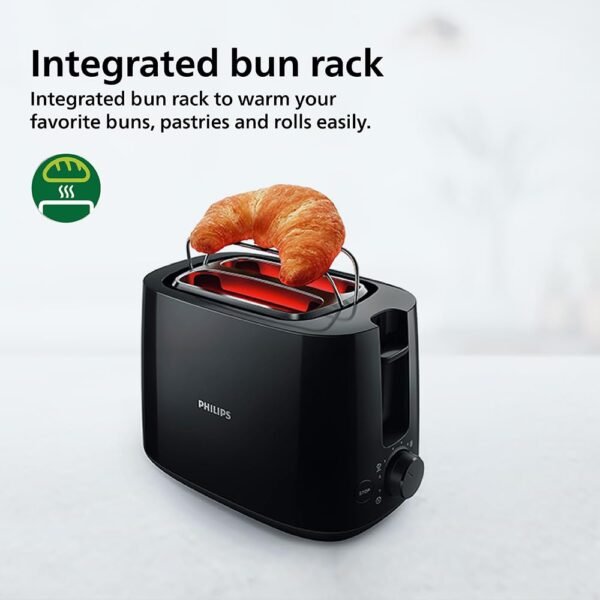 Philips Daily Collection HD2583/90 600-Watt 2 in 1 - Toaster and Sandwichmaker (Black)