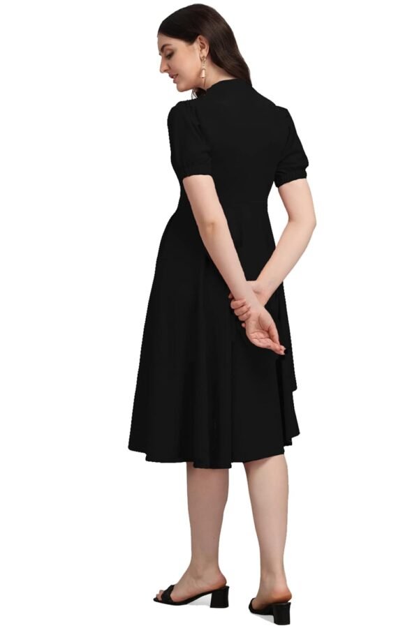 PURVAJA Women’s High-Low Knee Length Dress(Ruby-062-to-069)