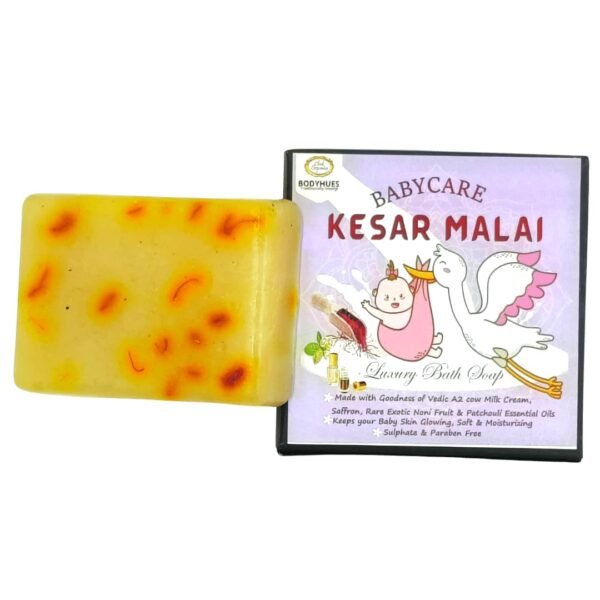 CHEKORGANICS BODYHUES Babycare - Kesar malai soap 100gm