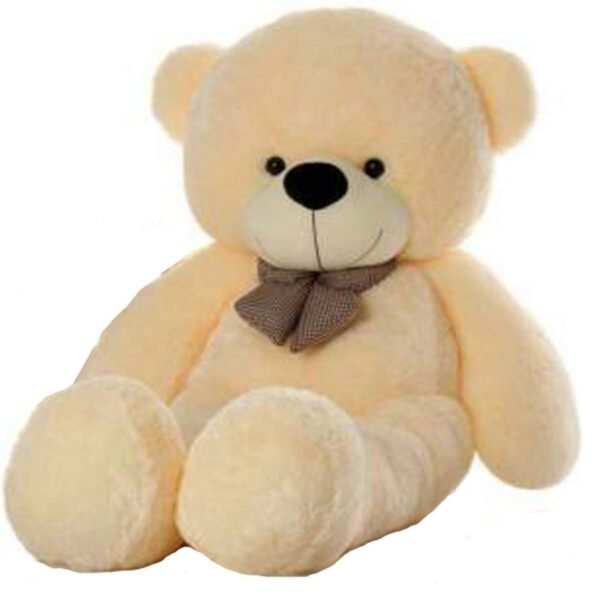 Hug N Feel 5 Feet Cream Giant Teddy Bear Soft, Plush, and Cuddly Stuffed Animal for Kids, Birthdays, Anniversaries, Valentine's Day, and Special Occasions Large Huggable