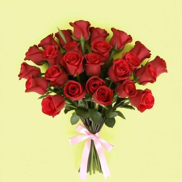 EG2i 12 Red Rose Fresh Flower for Birthday Gift with Red Paper packing, Mother's Day Gift, Fresh Flower Gift for Love, Valentine's Day Gift, 8 Roses (Bunch of 12) Same day Delivery