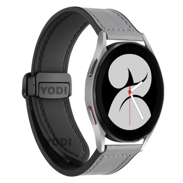 YODI 22mm Watch Strap For Noise Colorfit Pro 3 Assist, Boat Blaze, Huawei Watch GT 2 46mm smartwatch, Genuine Leather Hybrid Watch band with Magnet Folding Buckle for men women