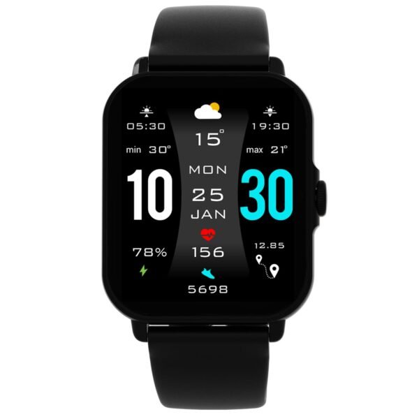 Maxima Fusion 1.96" HD Display Smart Watch- Advanced Bluetooth Calling| Metallic Build| 600 Nits| 8 Days Battery| Sports Modes| Heart Rate,SpO2 Monitoring,Sleep Tracking| AI Voice Assistant Smartwatch