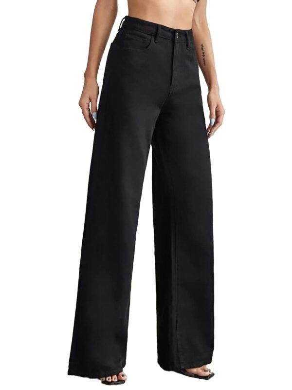 KOTTY Women High Rise Cotton Lycra Ankle Length Skinny fit Black Solid Jeans