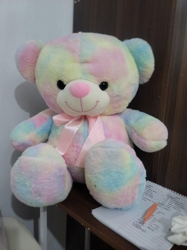 Tinytotem Cute Rainbow Colored Huggable Teddy Bear 30 cm Plushie Soft Toys Kids Stuffed Plush Toy Birthday Gift for Baby Boys and Girls Kids Best Valentine Gift