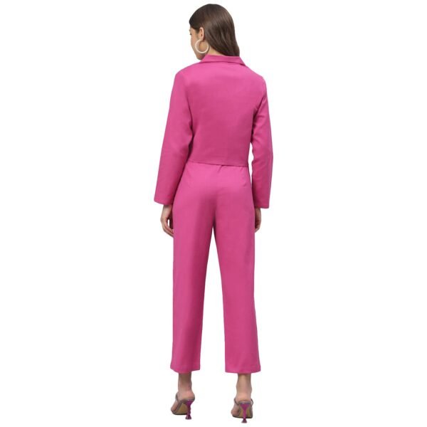DEEBACO Women's Cotton Relaxed Fit|Cord Set for Women Western Suit|Suit Set|Two Piece Dress for Women Western|Dress for Women|Coord Sets|Two Piece Outfit|Dress for Girls (Magenta, Black)