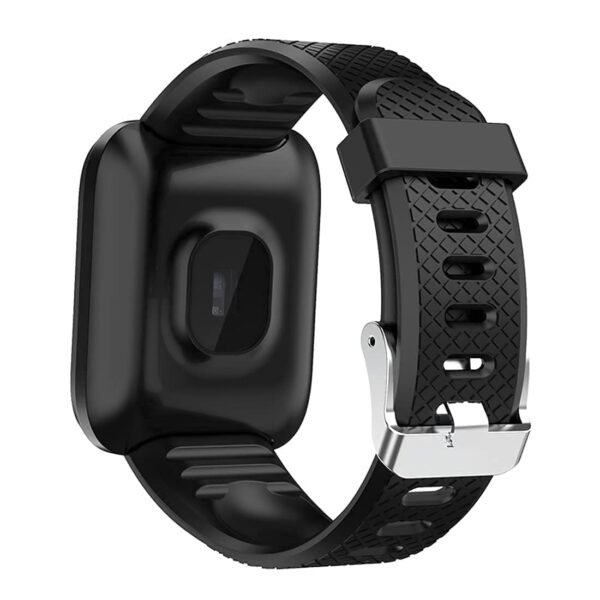 M I D116 Fitness Band Smart Watch for Men, Women, Boys, Girls, Kids – Single Touch Interface, Water Resistant, Workout Modes, Quick Charge Sports Smartwatch – Black I