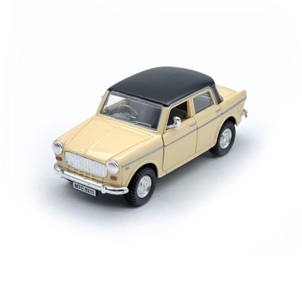 Amisha Gift Gallery Car Toy for Kids Queens 70 Toy Model Fiat Openable Doors Pull Back Action Collectible Model for Kids Car Model Gift Toys for Kid Vehicle Colors as Per Availability Beige