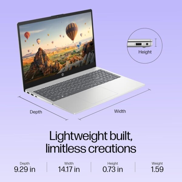 HP 15 Core i3 13th Gen (8GB RAM/512GB SSD/FHD/15.6" (39.6 cm)/Windows 11/MS Office 21/Silver/1.59 kg) fd0006TU Laptop
