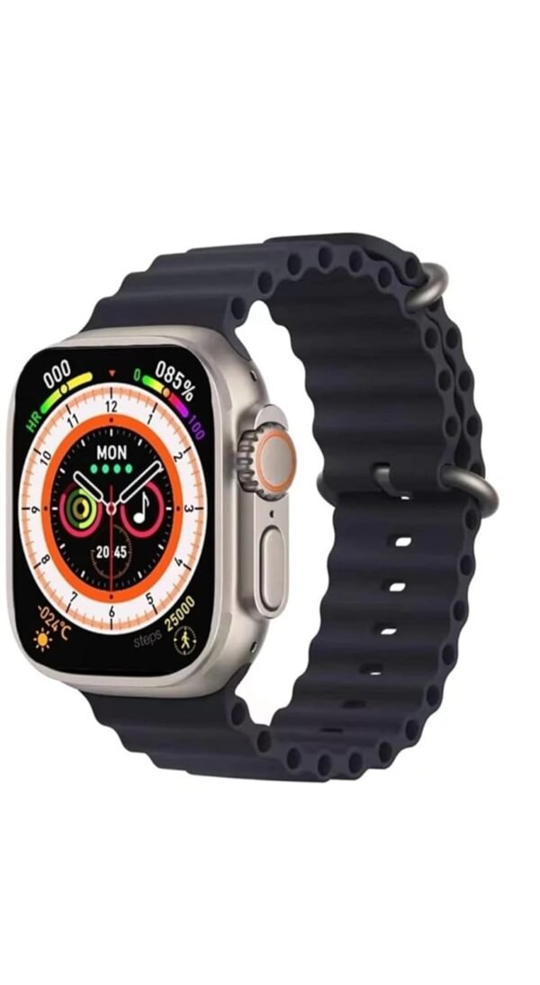 AUZU - T800 Ultra Smart Watch with Wireless Charging Smartwatch and Black Strap Colour for Boys & Girls