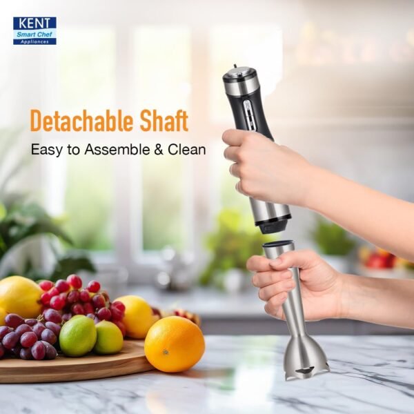 KENT 16044 Hand Blender Stainless Steel 400 W | Variable Speed Control | Easy to Clean and Store | Low Noise Operation