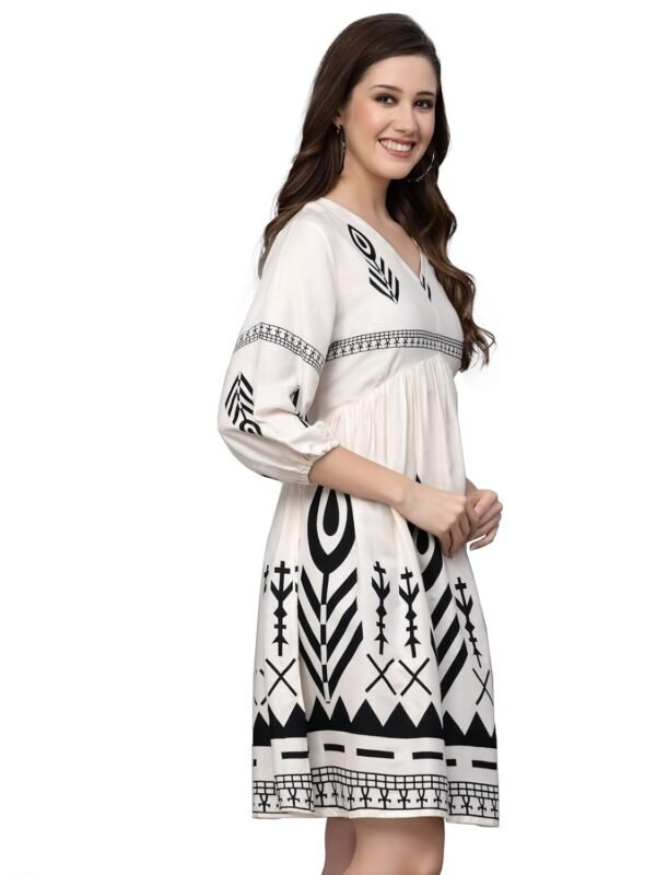 Stylum Women's Rayon Fit and Flare Knee-Length Dress