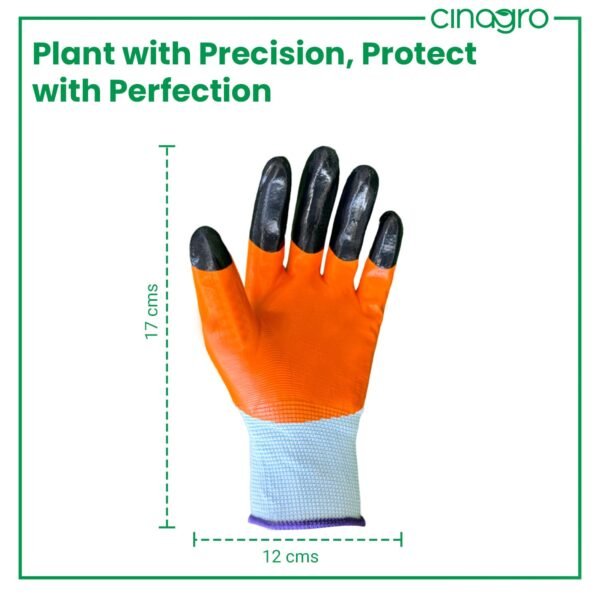 CINAGRO Garden Gloves for Gardening Work, Gardening Gloves for Home Garden, Garden Accessories, Reusable, Hand Gloves (1 Pair)