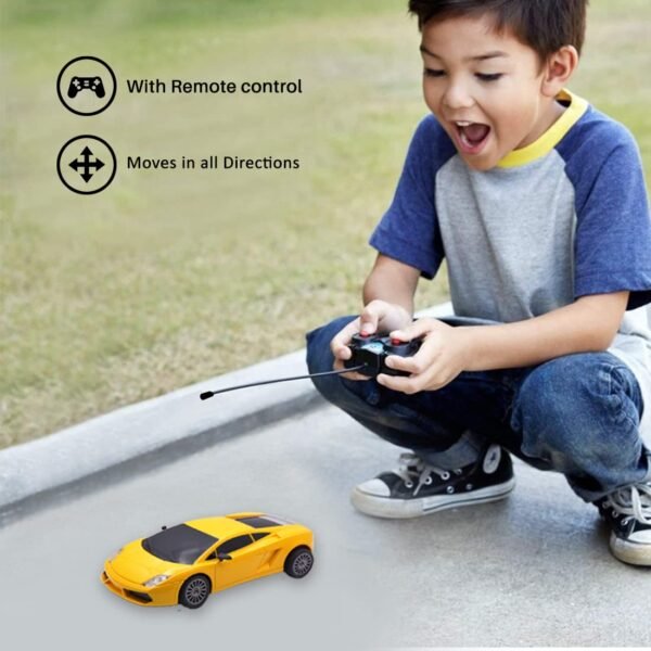Wembley Rc Car High Speed Racing Remote Control Car For Kids Rechargeable 1:24 Scale Mini Remote Car - Bis Approved - Yellow