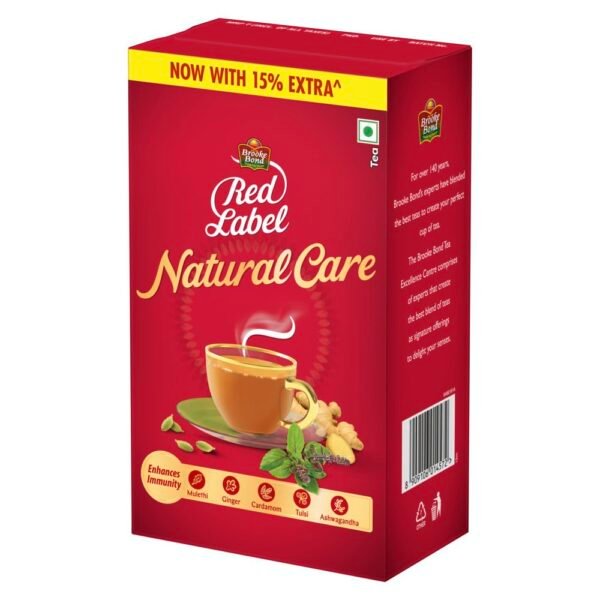 Brooke Bond Red Label Natural Care Tea, With 5 Ayurvedic Ingredients, 500/575 Grams, Black Tea, (Weight May Vary)