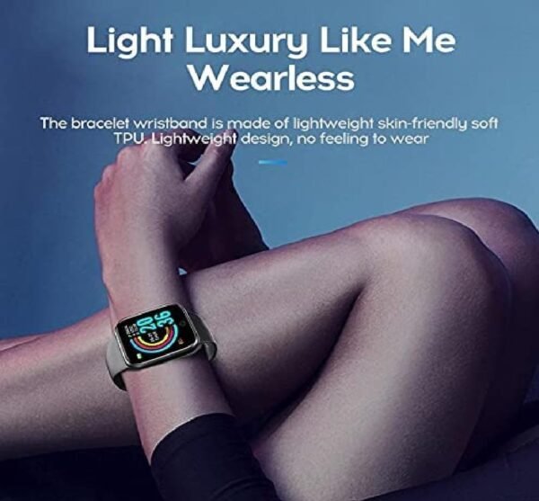 MUKTRICS M1 Latest Smart Watch for Kids, Women, Boys, Men, Girls ID116 Phone Watch Wrist Activity Tracker Multip Functional Smart Watch Compatible with All Android and iOS Devices.