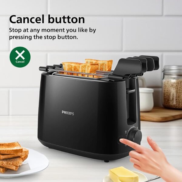 Philips Daily Collection HD2583/90 600-Watt 2 in 1 - Toaster and Sandwichmaker (Black)