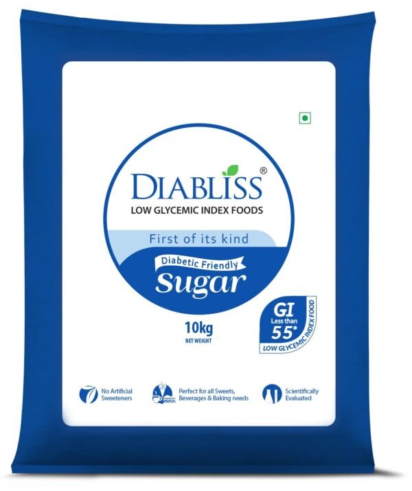Diabliss Diabetic Friendly Herbal Cane Sugar - Free from Chemicals Artificial Sweetener Natural Health and Wellness - Low Glycemic Index (GI) - 10Kg Institutional Bulk Pack