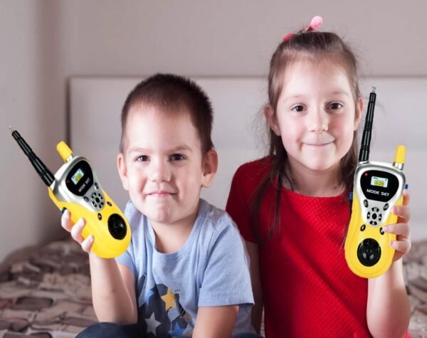 VGRASSP Walkie Talkie Toys for Kids 2 Way Radio Toy for 3-12 Year Old Boys Girls, Up to 20 Meter Outdoor Range Yellow