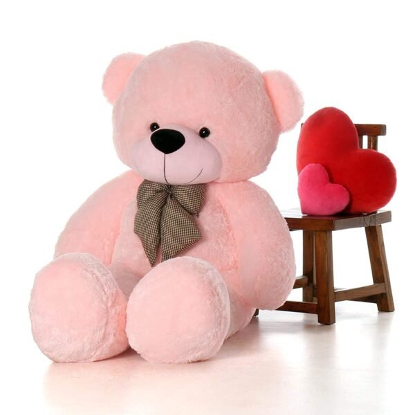 HUG 'n' FEEL SOFT TOYS Teddy Bear 4 feet, Soft Toy, Teddy Bear 4 feet for Girls, Teddy Bear 4 feet for Girls, Soft Toys for Kids, Birthday Gift for Girls,Wife,Girlfriend etc (4 feet, Pink)